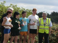 Lion President Jim with the winners