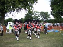 Shirley Pipe Band enter the main arena