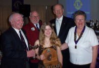 Rebecca Kent our Young Ambassador receives the District Winners Shield