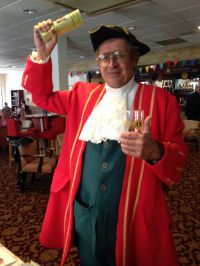 Our town crier enjoying a drink