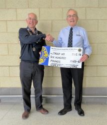 Lion President martin with Al Sutton from Troop Aid